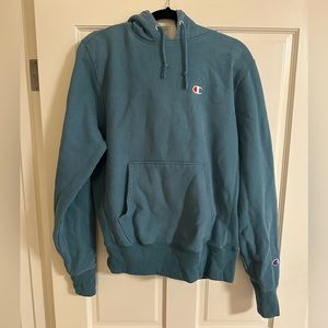 Teal Champion reverse weave hoodie